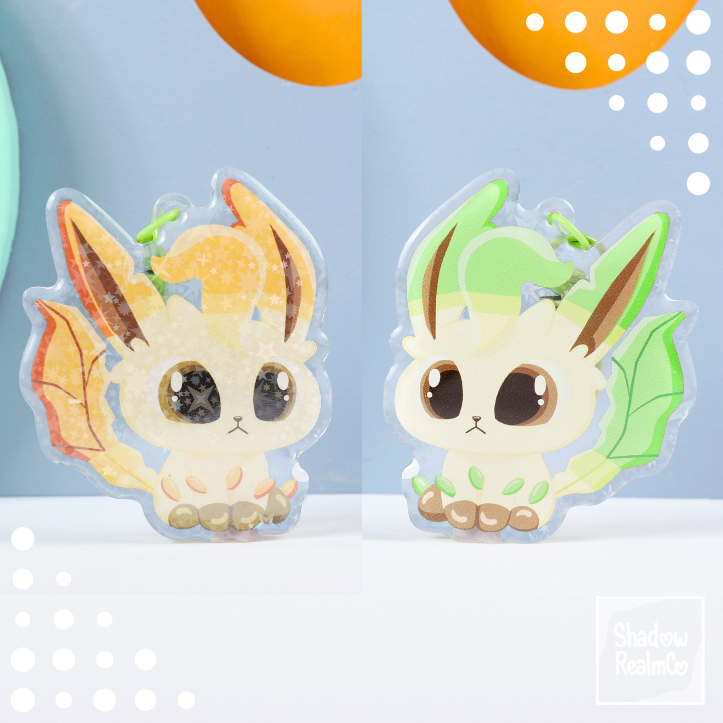 Eeveelution Double Sided Keychain | LEAFEON