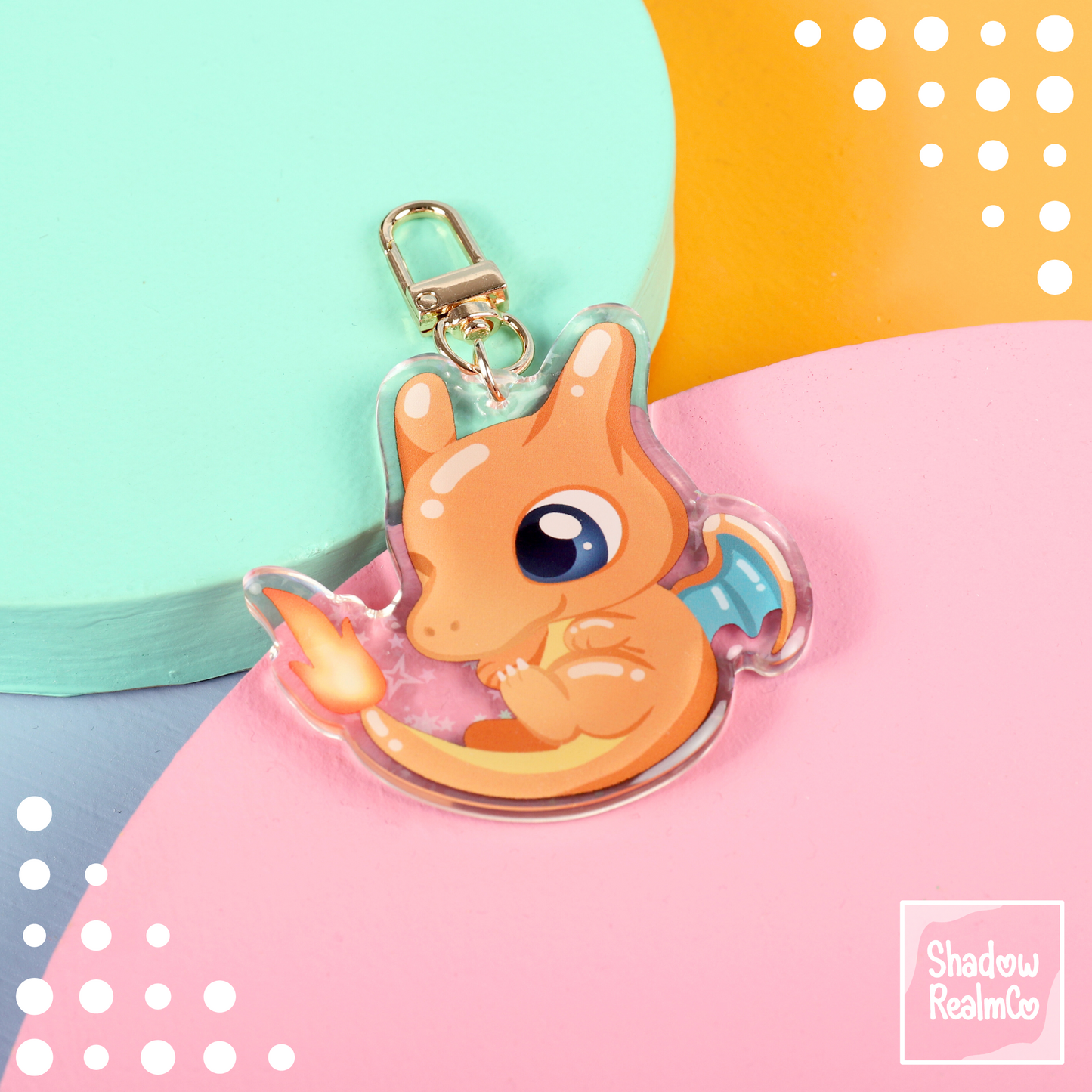 Cute Double Sided Keychain | CHARIZARD