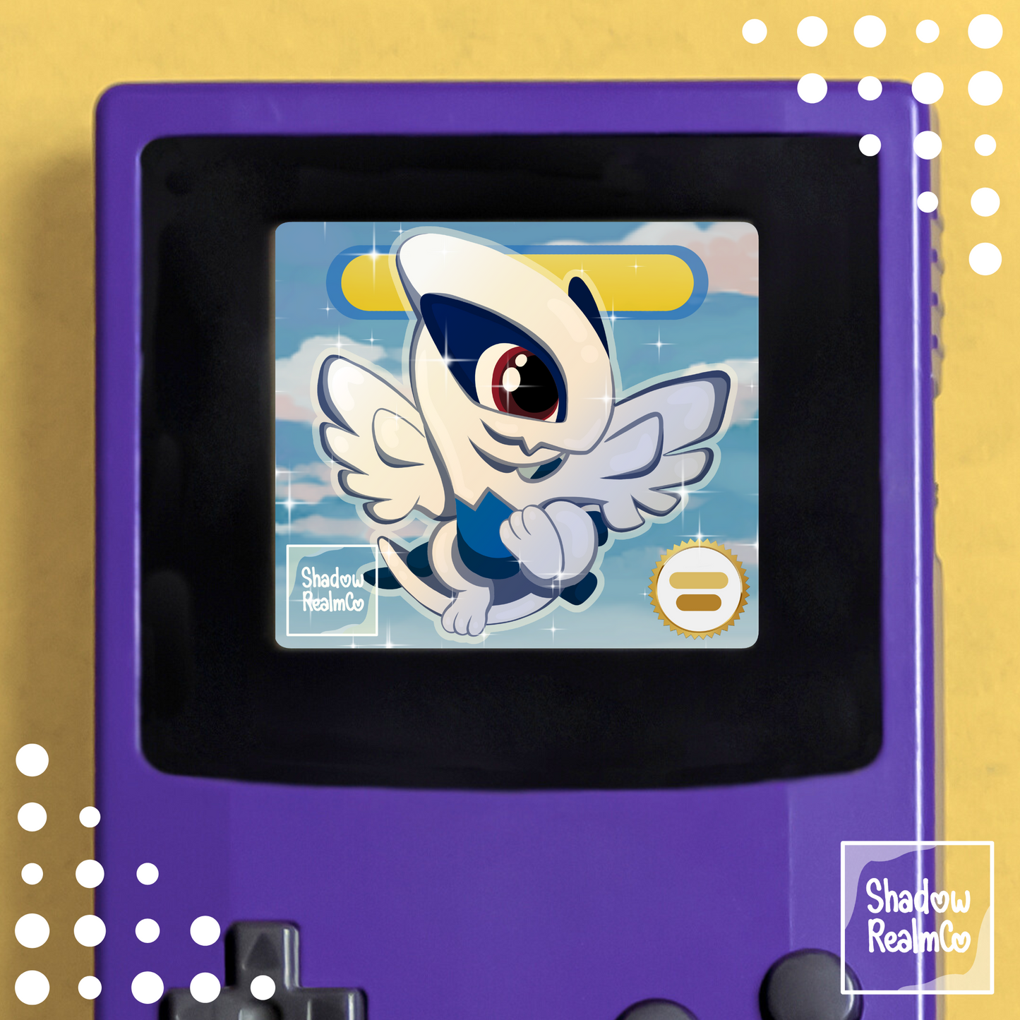 Lugia Silver GBC Shaker Holographic Keychain