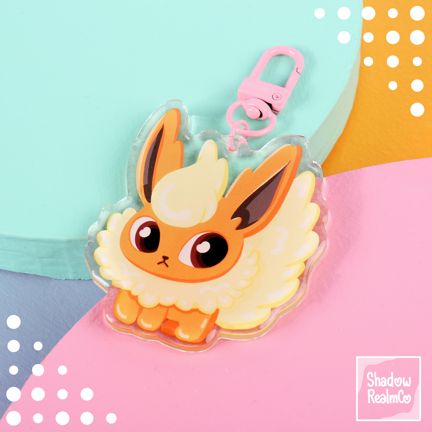 Eeveelution Double Sided Keychain | FLAREON