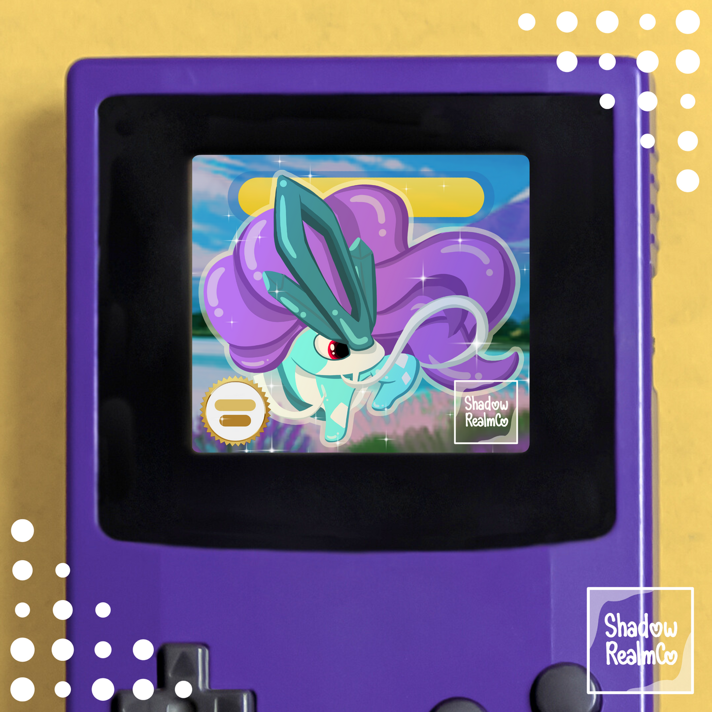 Suicune Crystal GBC Shaker Holographic Keychain