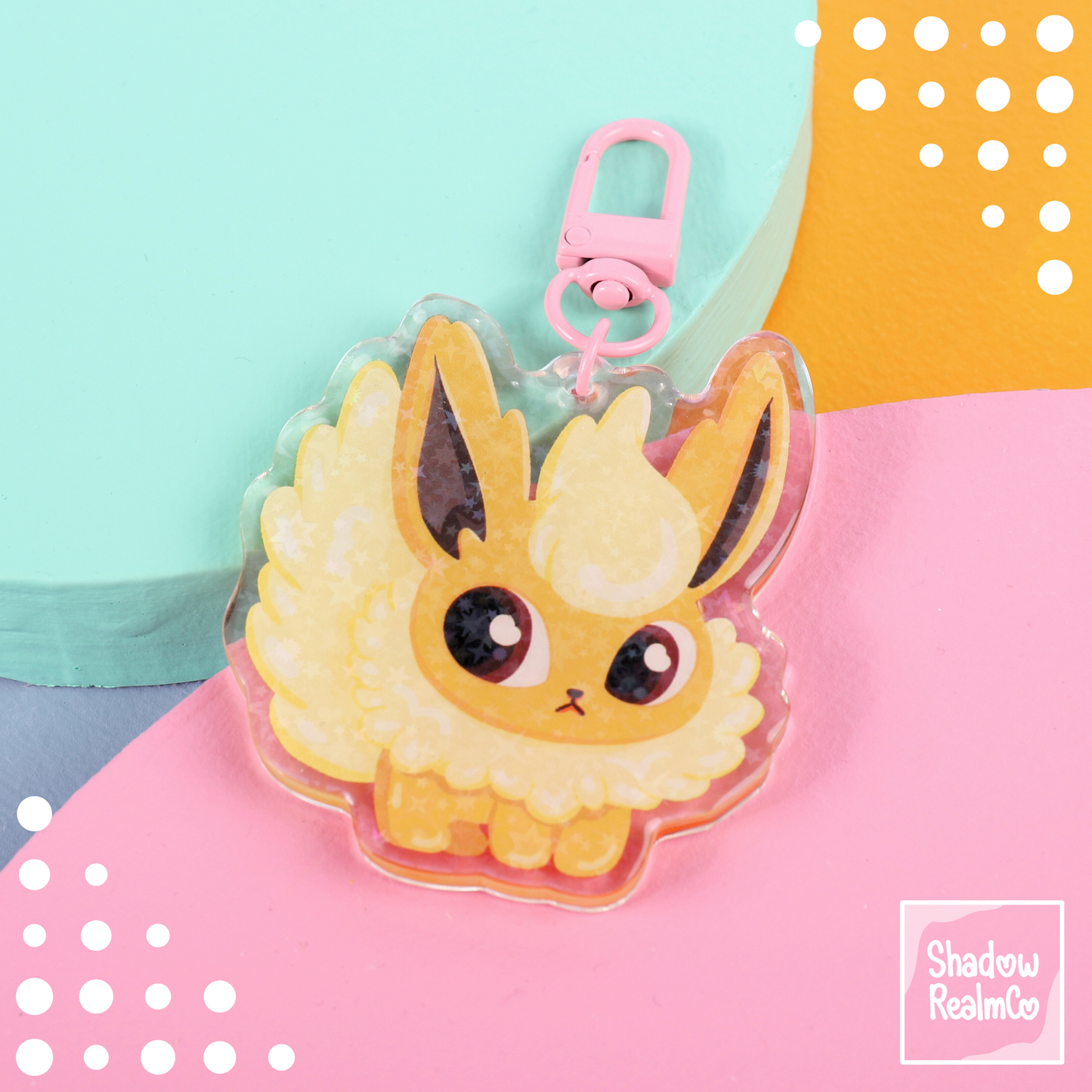 Eeveelution Double Sided Keychain | FLAREON