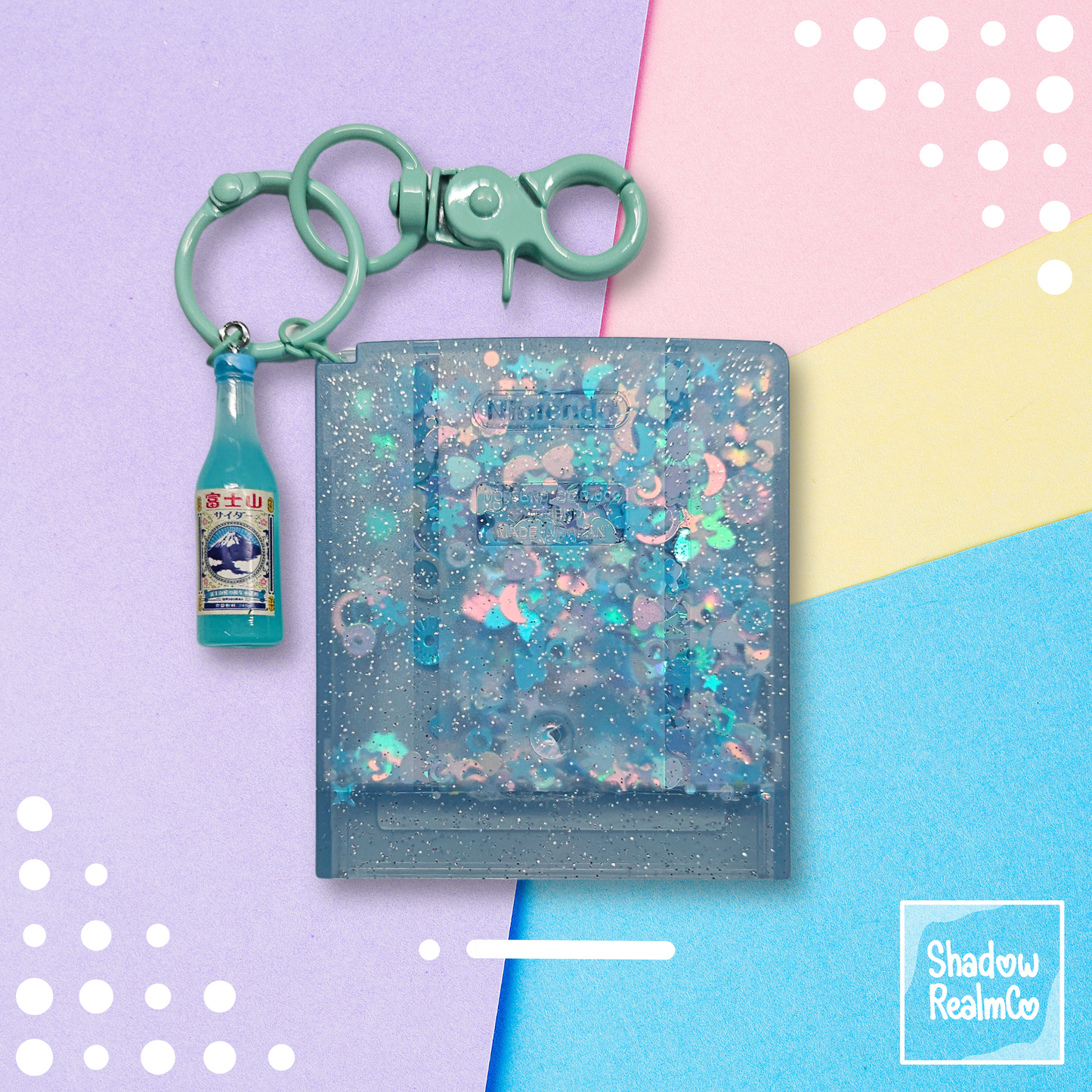 Suicune Crystal GBC Shaker Holographic Keychain