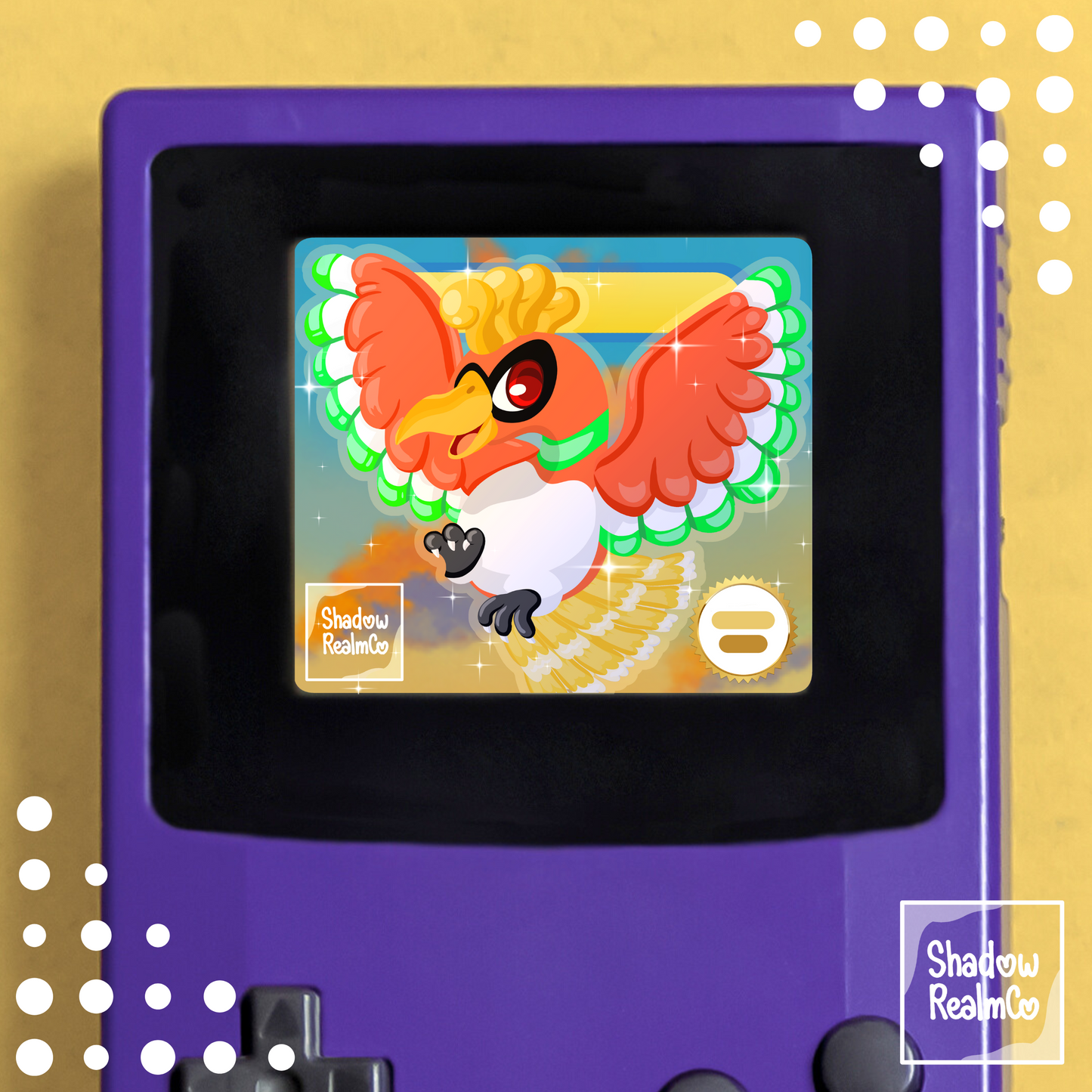 Ho-Oh Gold GBC Shaker Holographic Keychain