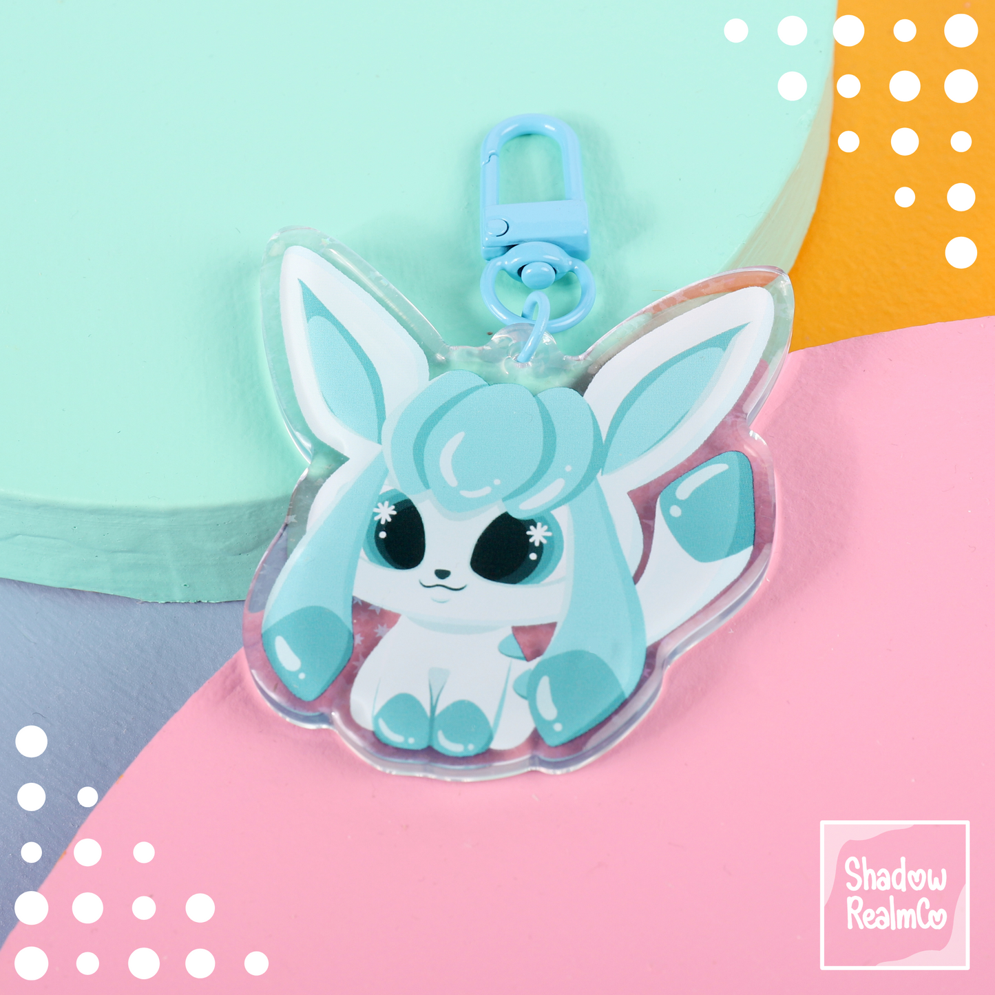 Eeveelution Double Sided Keychain | GLACEON