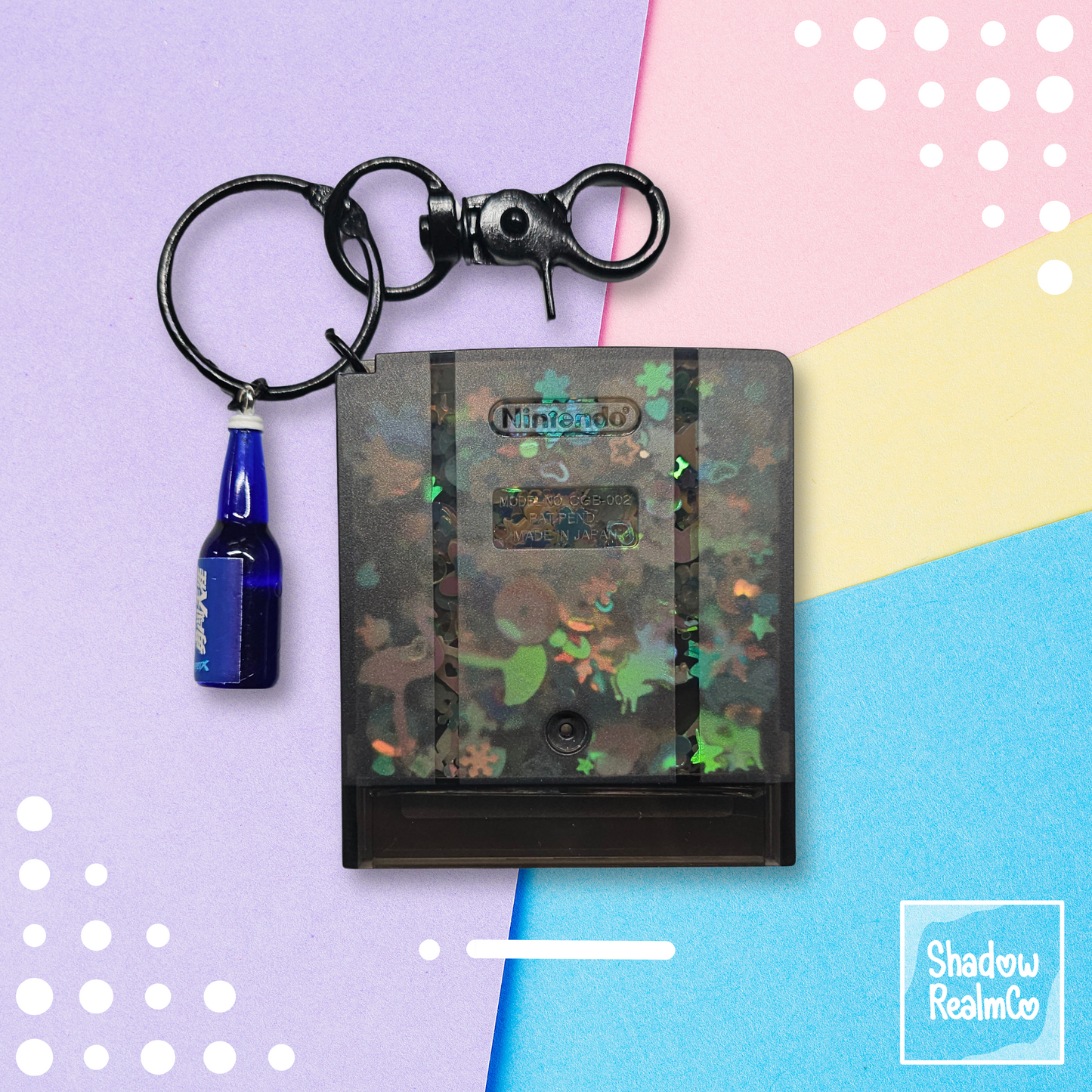 Lugia Silver GBC Shaker Holographic Keychain