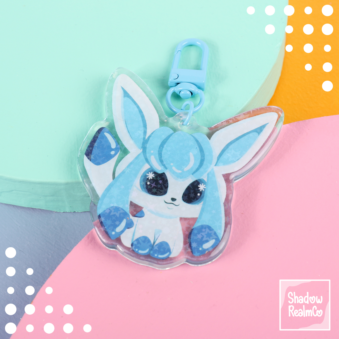 Eeveelution Double Sided Keychain | GLACEON