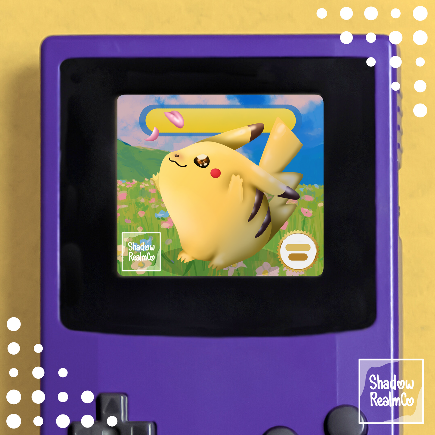 Pikachu Yellow GBC Shaker Holographic Keychain