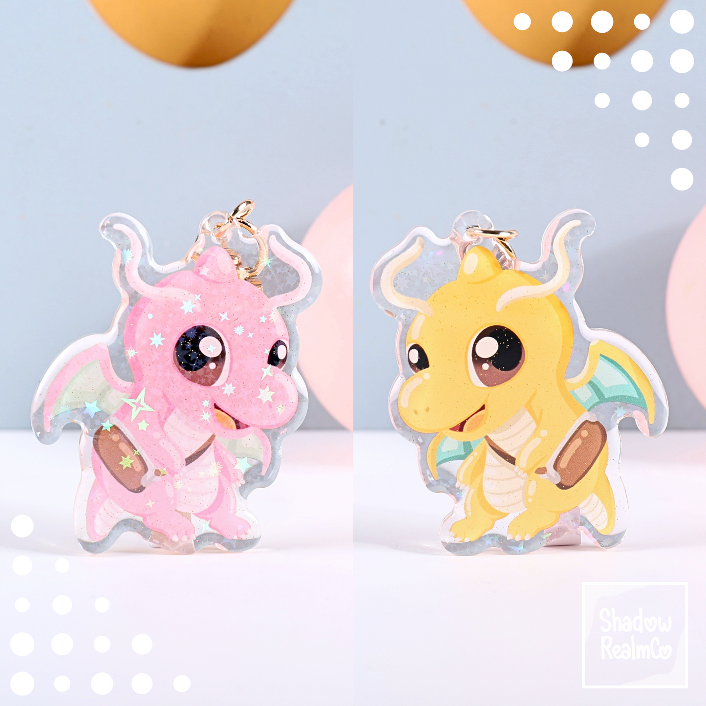 Cute Double Sided Keychain | DRAGONITE