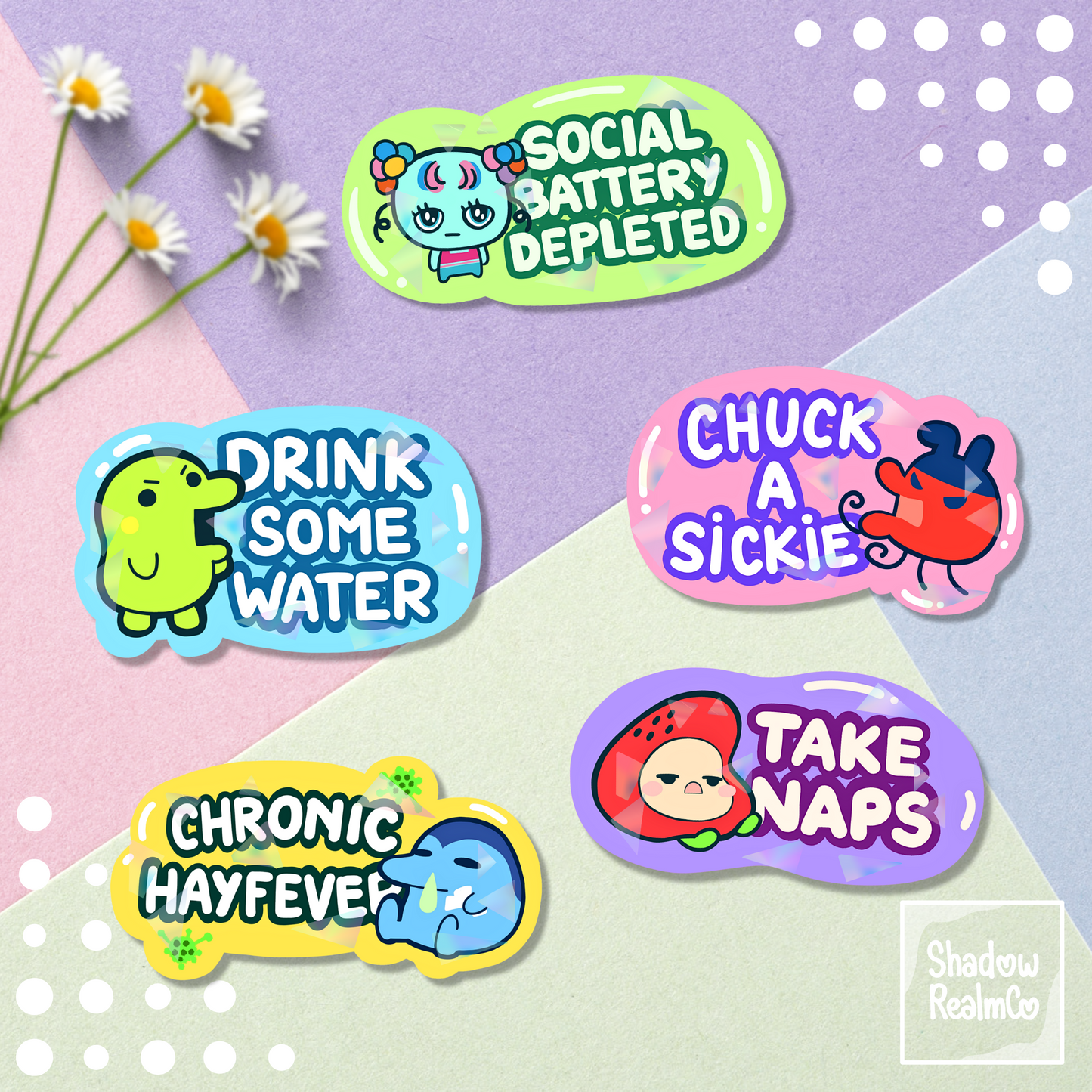 Drink Some Water | Holographic Vinyl Sticker