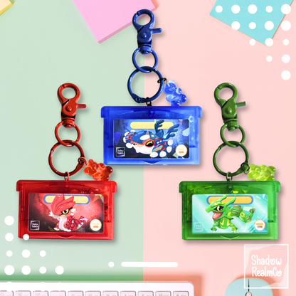Ruby GBA Shaker Holographic Keychain