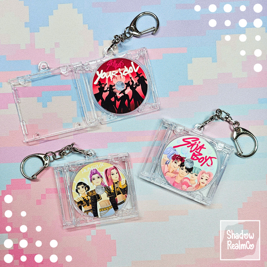 Kpop Demon Hunters CD Keychains