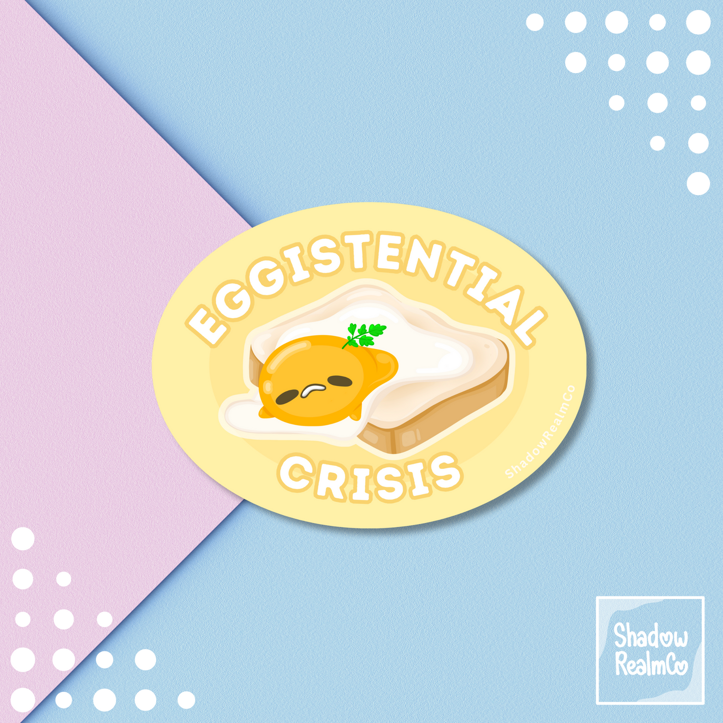 Eggistential Crisis | Glossy Vinyl Sticker