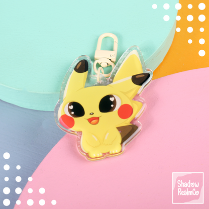 Cute Double Sided Keychain | PIKACHU