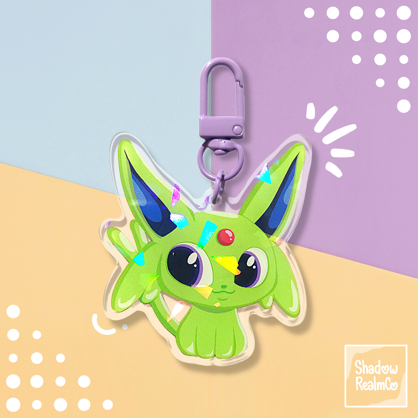 Espeon Double Sided Holographic Keychain