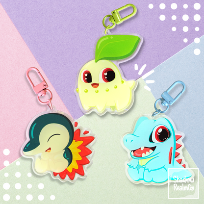 Totodile Double Sided Holographic Keychain