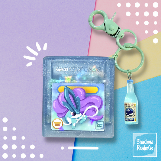 Suicune GBC Shaker Holographic Keychain