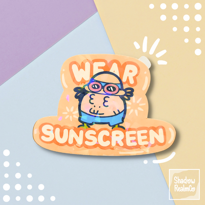 Wear Sunscreen Holographic Sticker