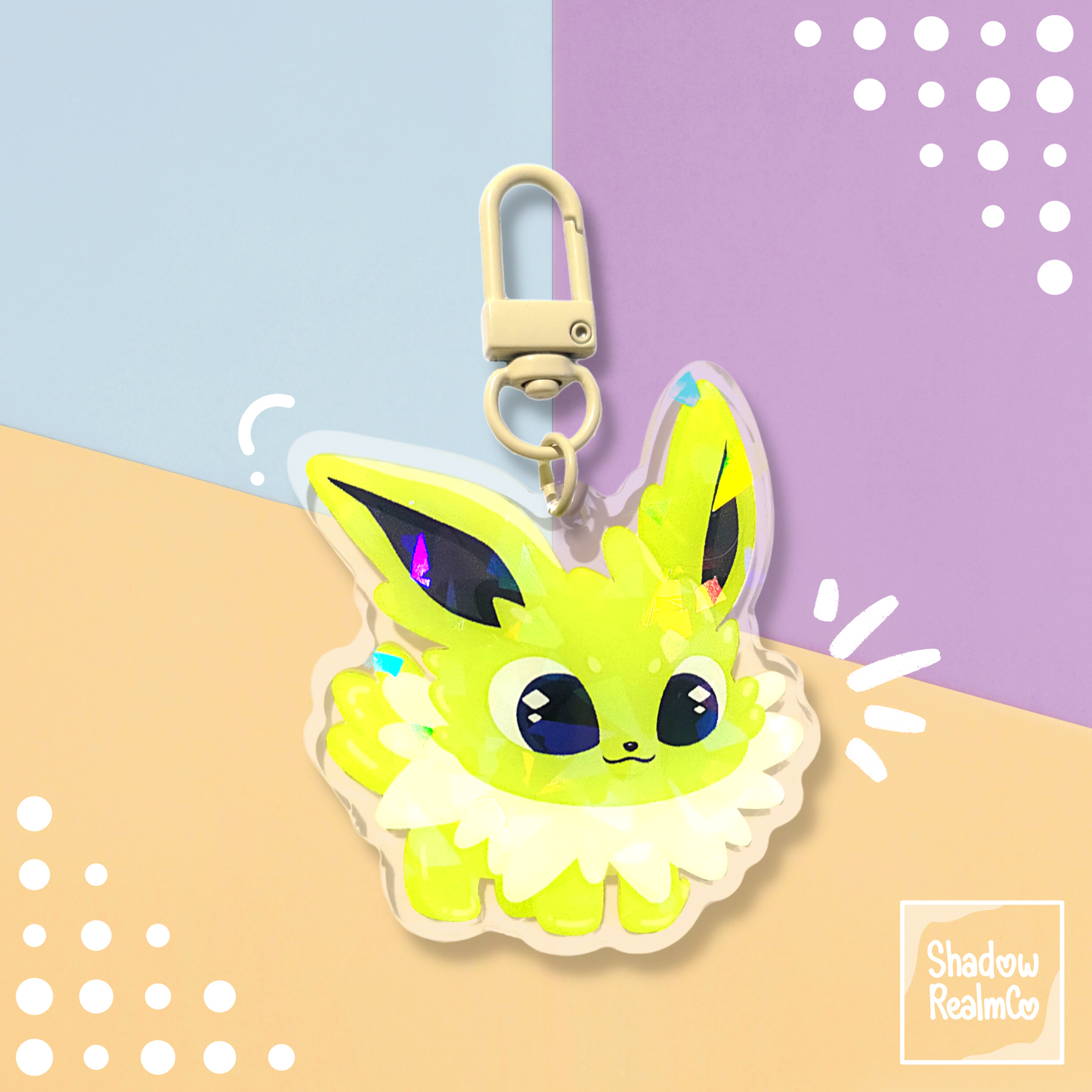 Jolteon Double Sided Holographic Keychain