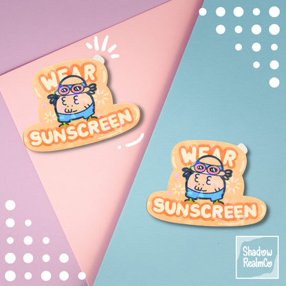 Wear Sunscreen Holographic Sticker