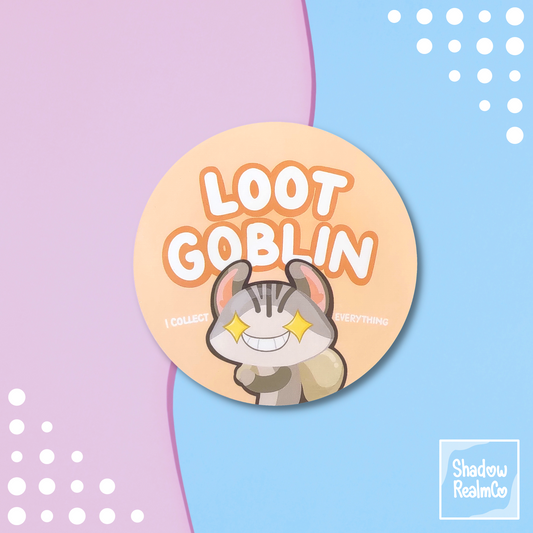 Loot Goblin Round Sticker