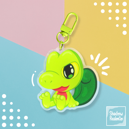 Treecko Double Sided Holographic Keychain