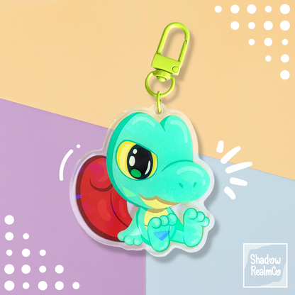 Treecko Double Sided Holographic Keychain