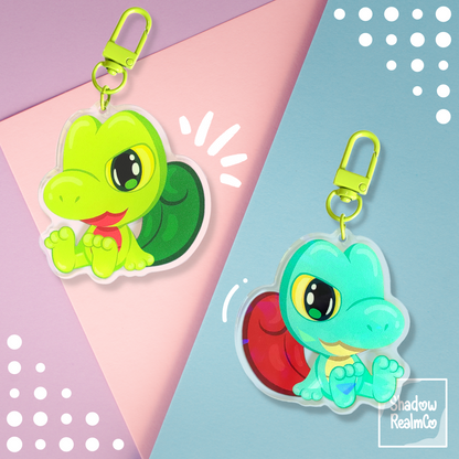 Treecko Double Sided Holographic Keychain