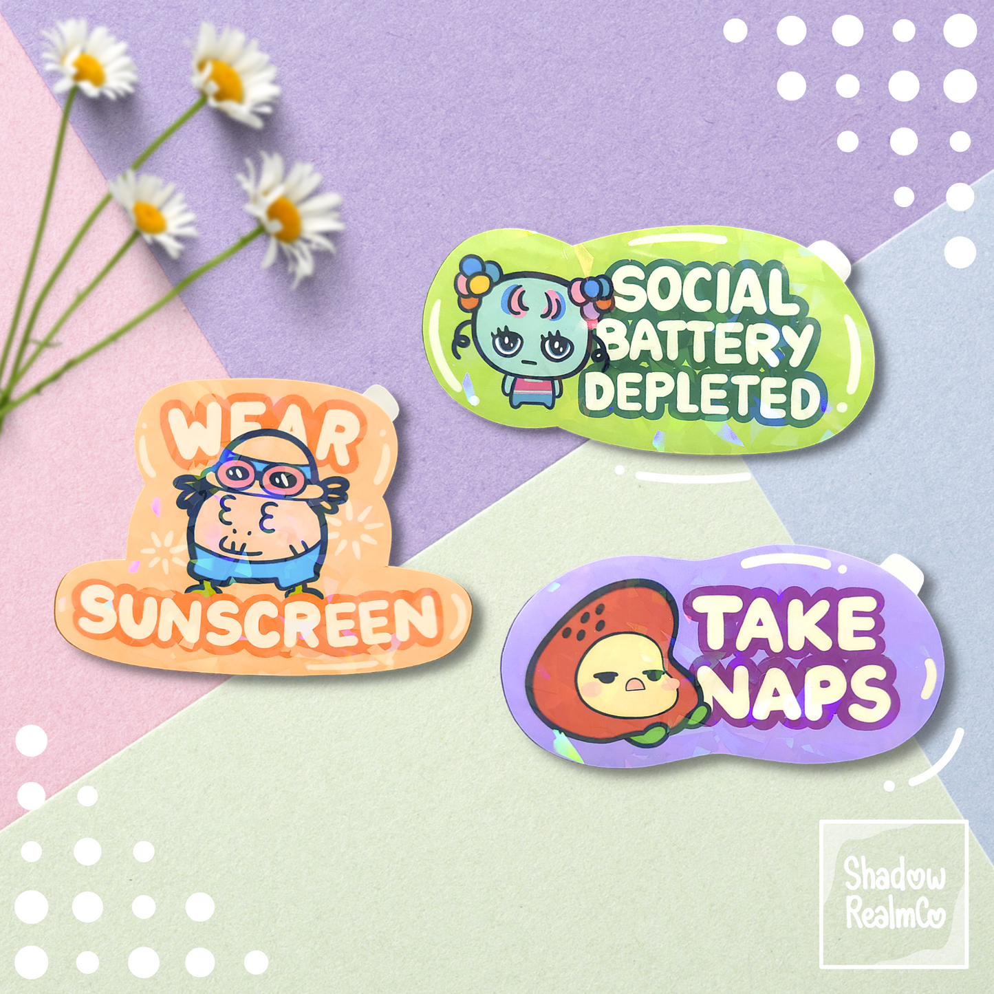 Wear Sunscreen Holographic Sticker