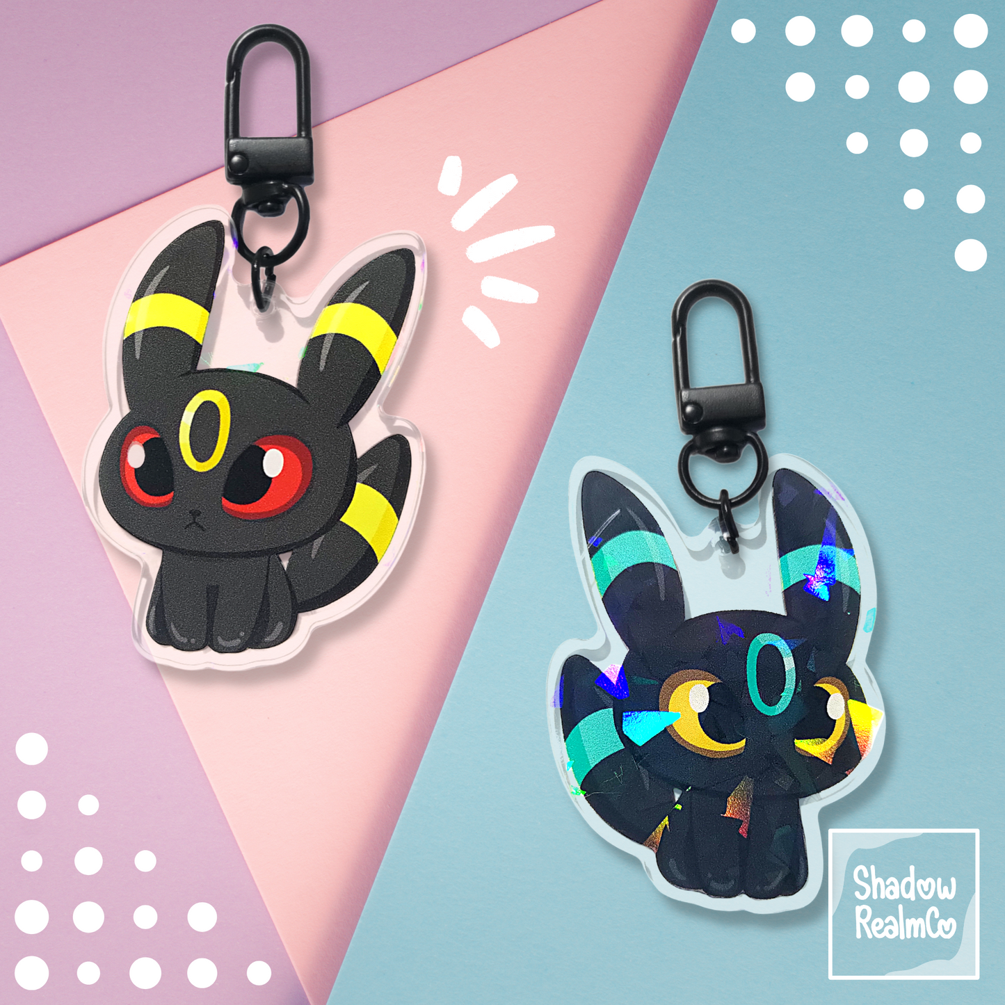 Umbreon Double Sided Holographic Keychain