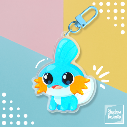 Mudkip Double Sided Holographic Keychain