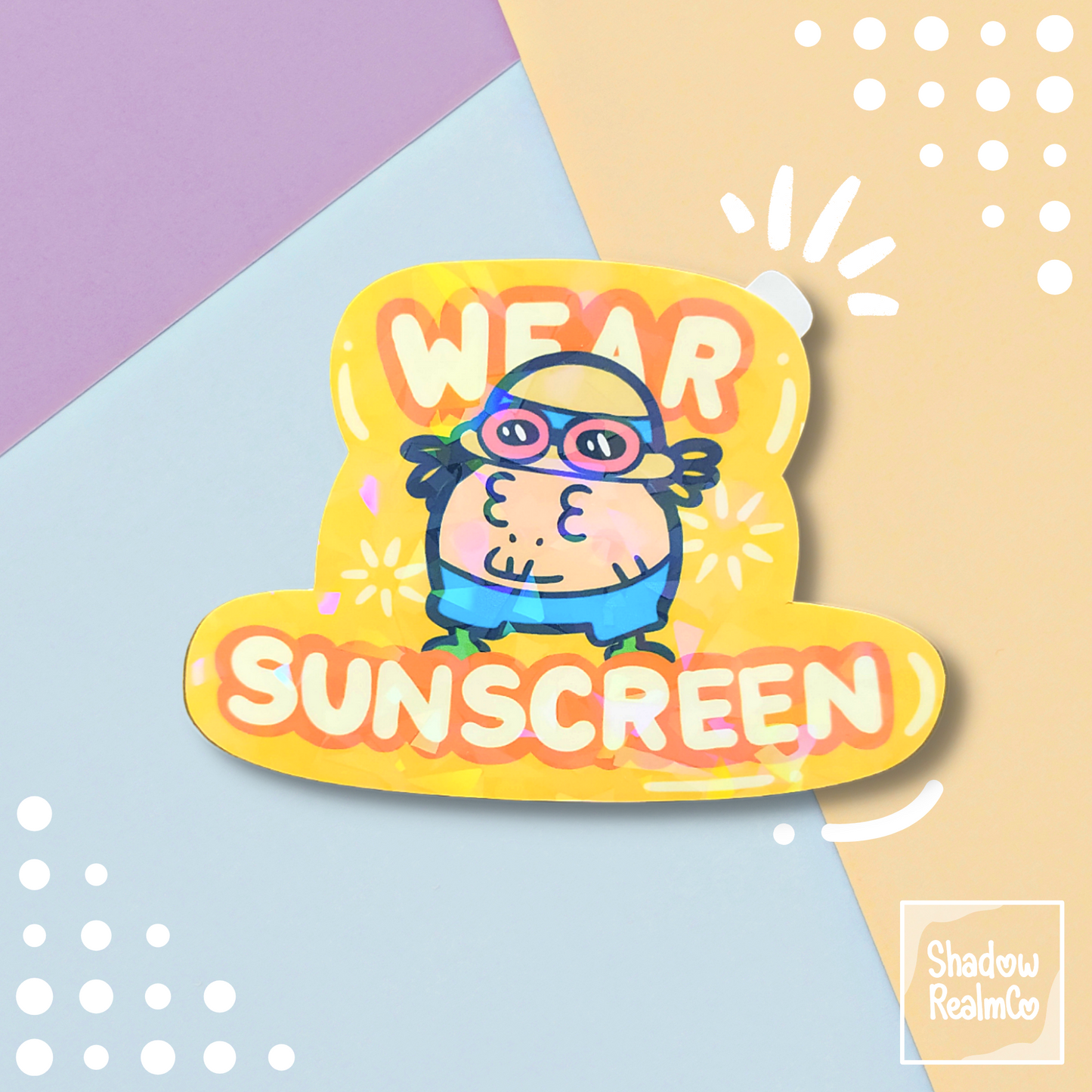 Wear Sunscreen Holographic Sticker