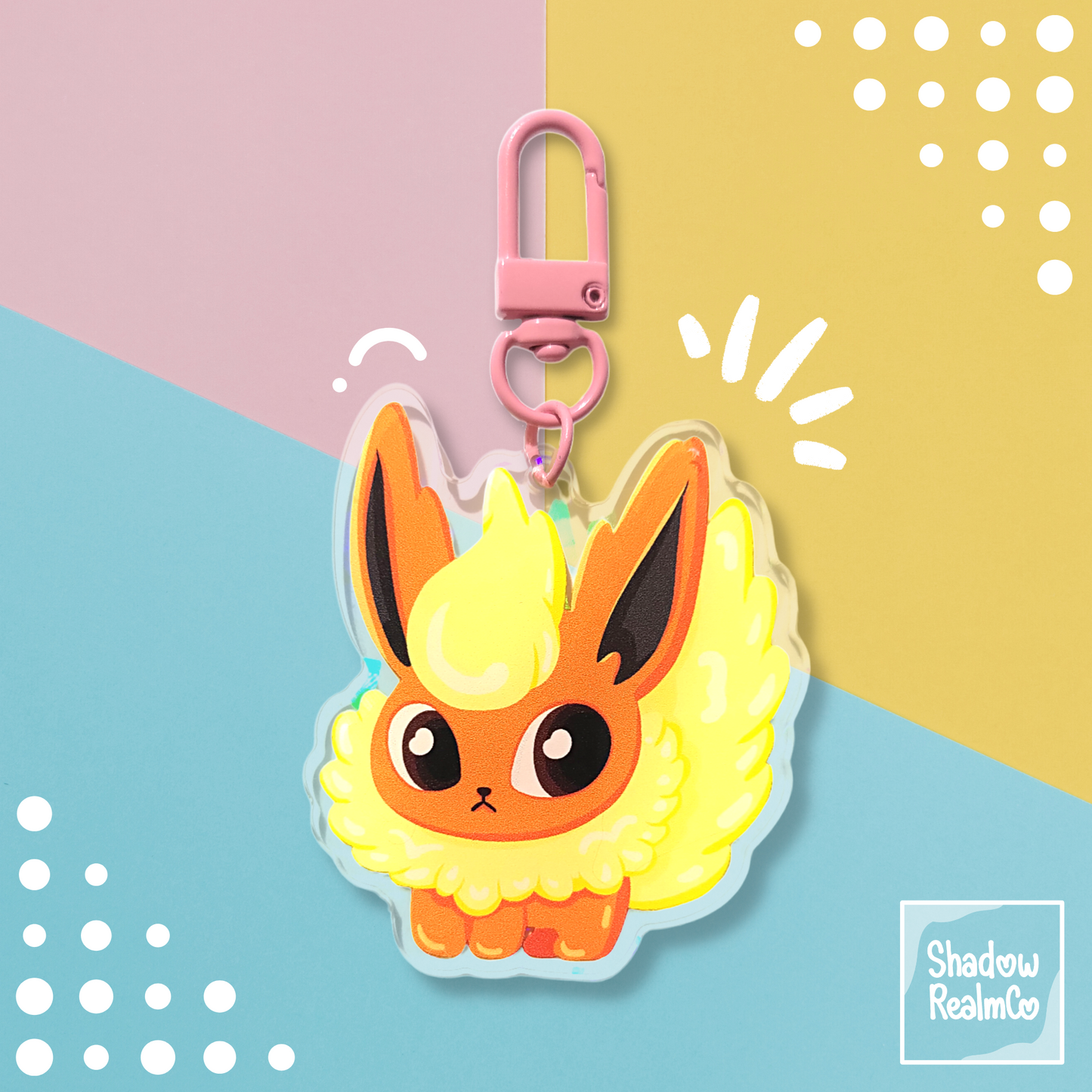 Flareon Double Sided Holographic Keychain