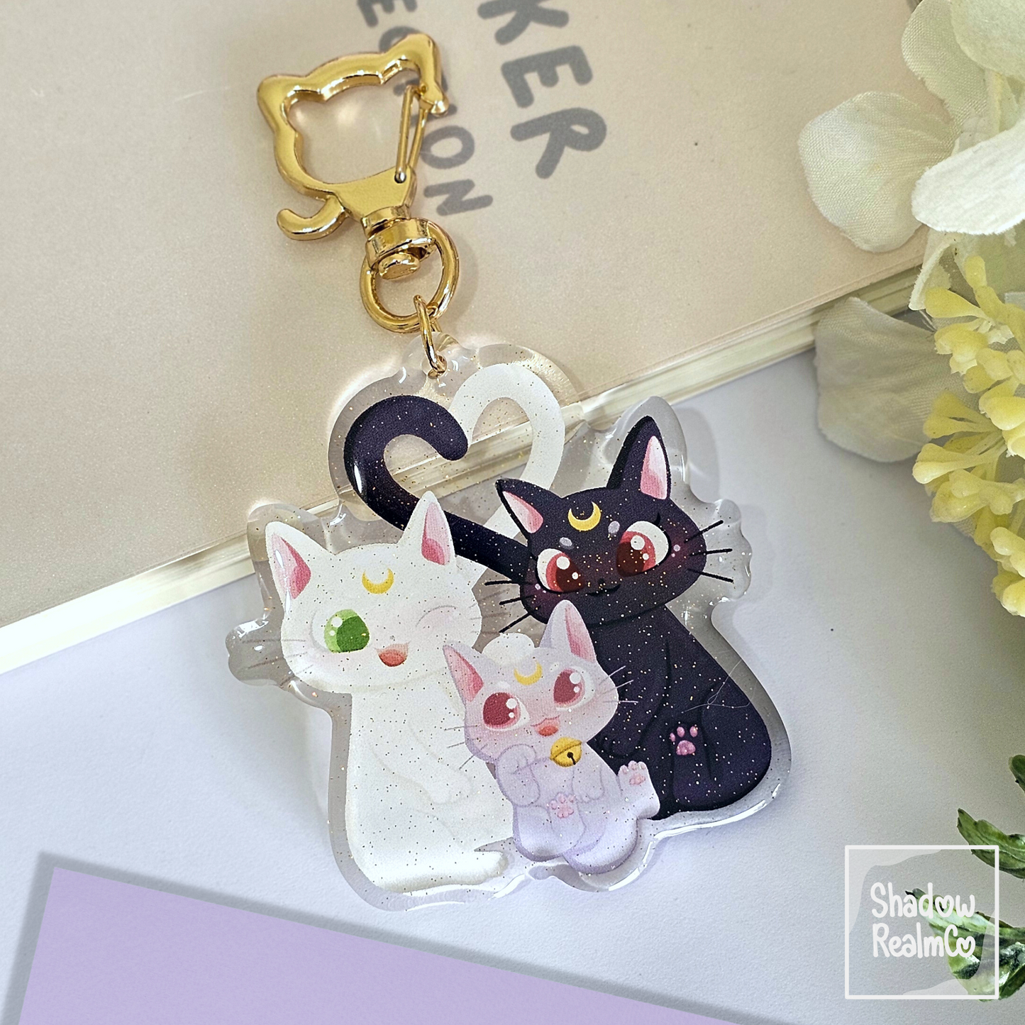 Mau Family Glitter Epoxy Keychain