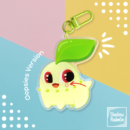 [Oopsies] Chikorita Double Sided Holographic Keychain