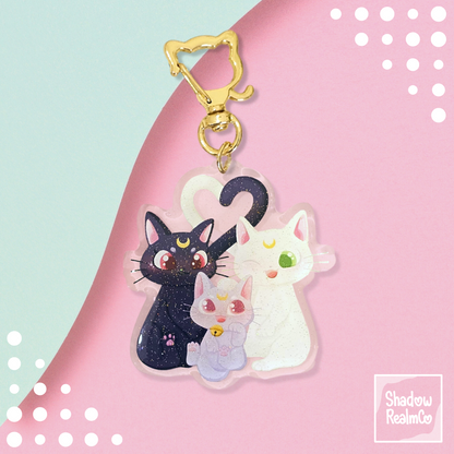 Mau Family Glitter Epoxy Keychain