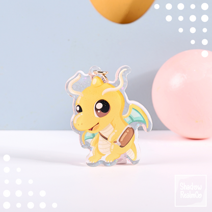 Dragonite Double Sided Epoxy Holographic Keychain