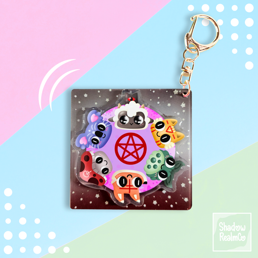 Cult of the Lamb Epoxy Spinning Keychain