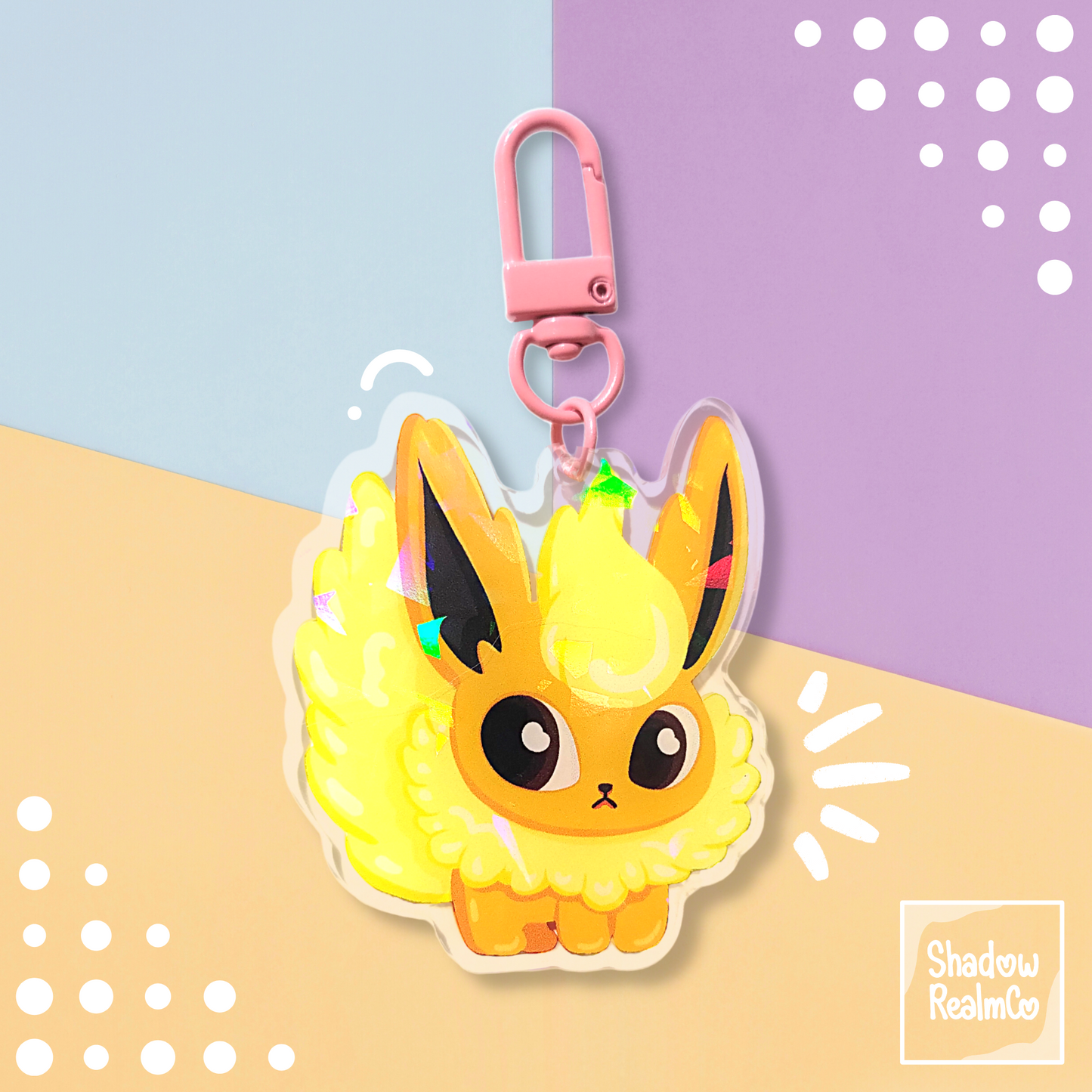 Flareon Double Sided Holographic Keychain