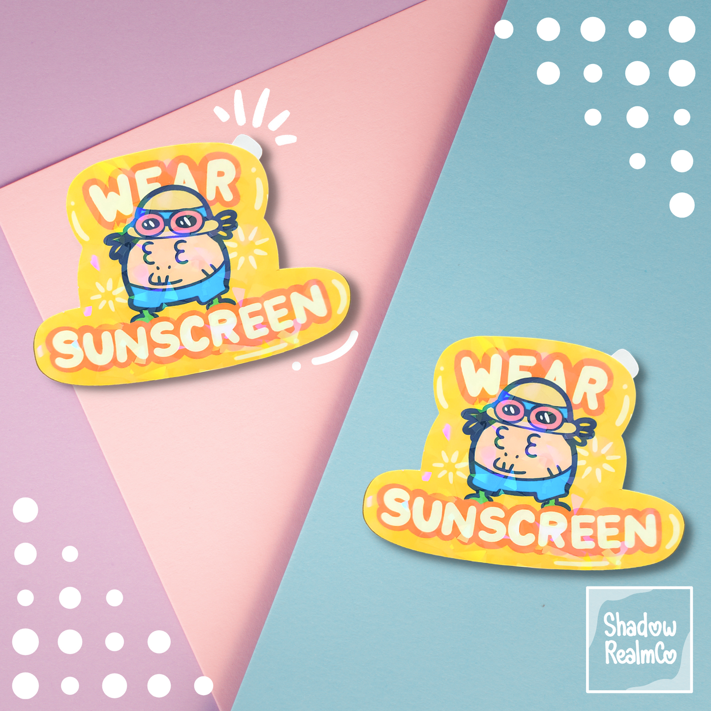 Wear Sunscreen Holographic Sticker