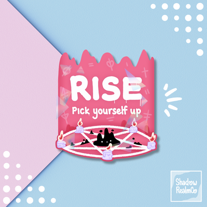 Rise Pick Yourself Up | Cult of the Lamb | Holographic Vinyl Sticker