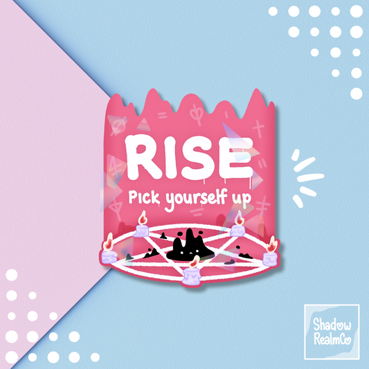 Rise Pick Yourself Up | Cult of the Lamb | Holographic Vinyl Sticker