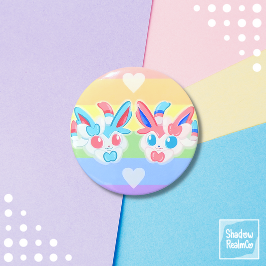 Sylveon Pride Pin-Back Button