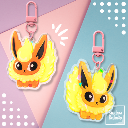 Flareon Double Sided Holographic Keychain