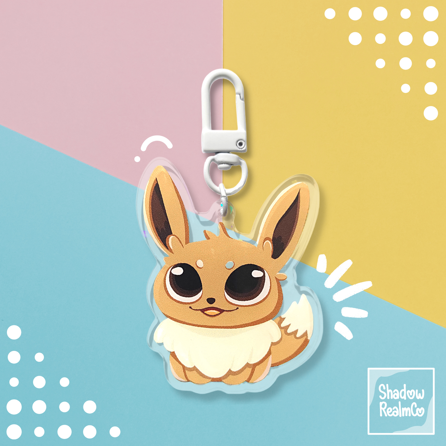 Eevee Double Sided Holographic Keychain