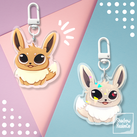 Eevee Double Sided Holographic Keychain