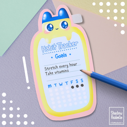 Mametchi Habit Tracker Matte Sticker