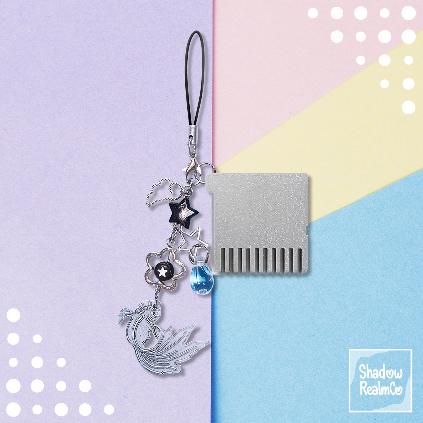 White DS Phone Charm