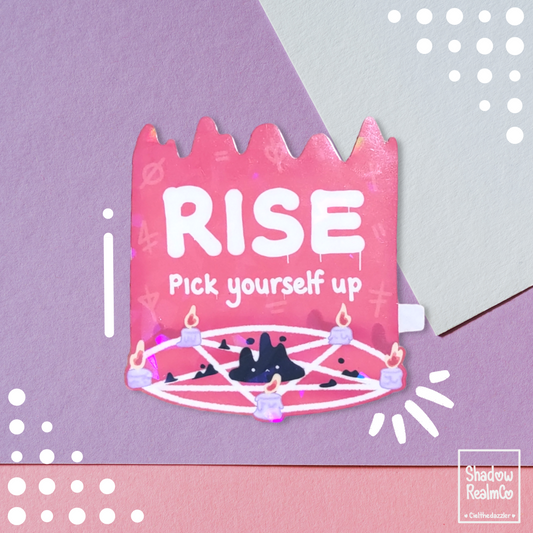 Rise Pick Yourself Up | Cult of the Lamb | Holographic Sticker