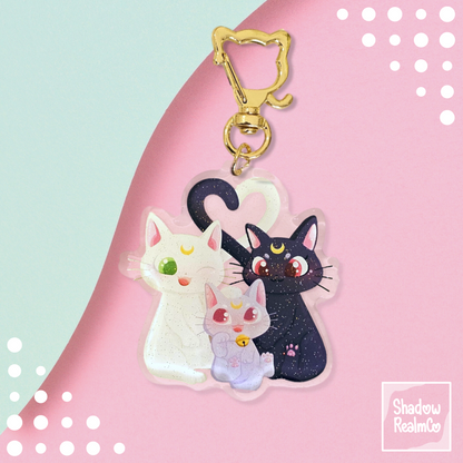 Mau Family Glitter Epoxy Keychain